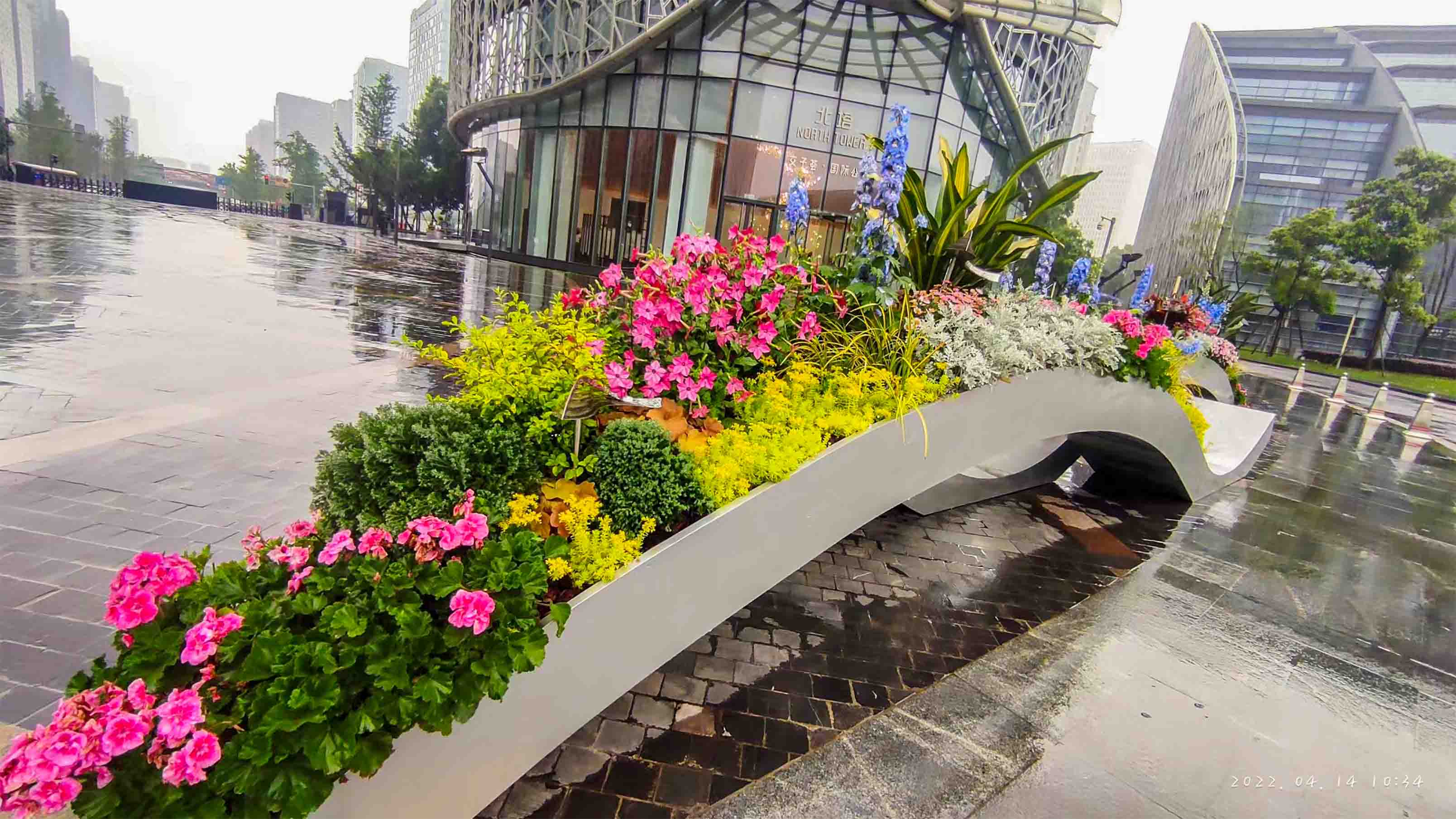 植物租賃丨雙塔創意花境景觀